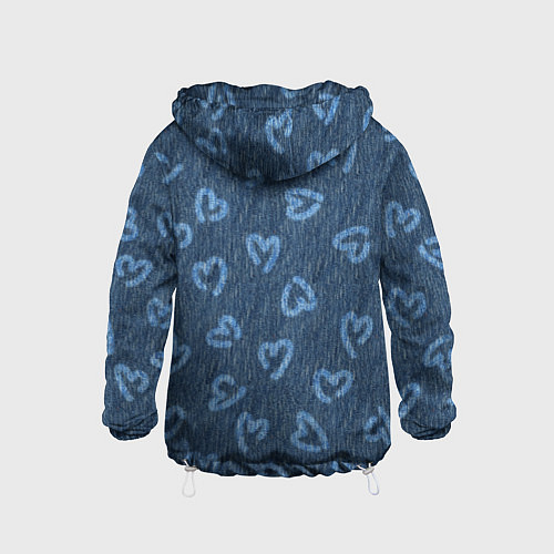 Детская ветровка Hearts on denim / 3D-Белый – фото 2