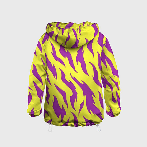 Детская ветровка Кислотный тигр паттерн / 3D-Белый – фото 2