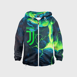 Детская ветровка Juventus green neon