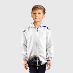 Ветровка с капюшоном детская Im Kenough, цвет: 3D-белый — фото 2