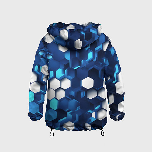 Детская ветровка Cyber hexagon Blue / 3D-Черный – фото 2