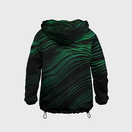 Детская ветровка Dark green texture / 3D-Черный – фото 2