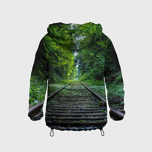 Детская ветровка Зелёный лес России / 3D-Черный – фото 2