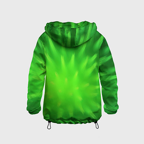 Детская ветровка Зеленый взрыв / 3D-Черный – фото 2
