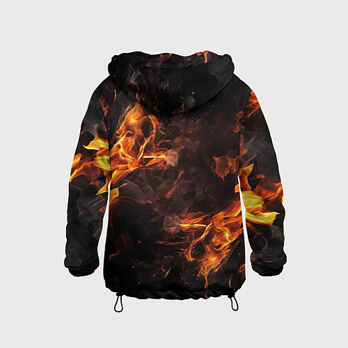 Детская ветровка Огонь и дым / 3D-Черный – фото 2