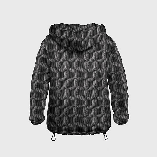 Детская ветровка Вязанный стиль текстура / 3D-Черный – фото 2