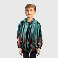 Ветровка с капюшоном детская Металлический рельеф, цвет: 3D-черный — фото 2