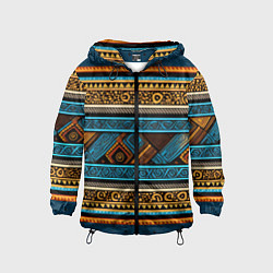 Детская ветровка Этнический рисунок в горизонтальную полоску