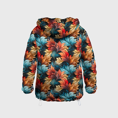 Детская ветровка Нарисованная трава паттерн / 3D-Белый – фото 2