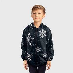 Ветровка с капюшоном детская Снежная радость, цвет: 3D-черный — фото 2