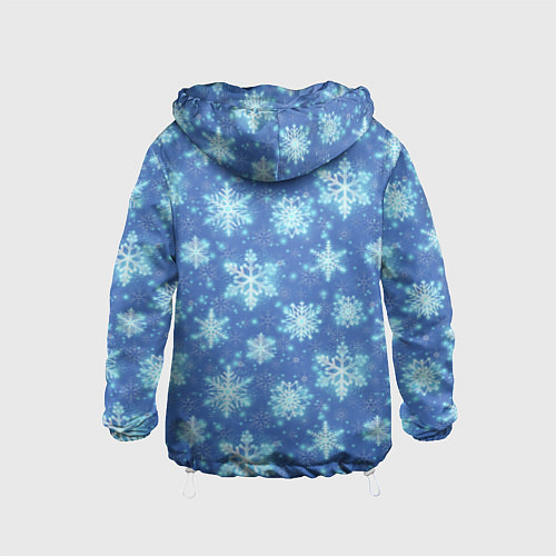 Детская ветровка Pattern with bright snowflakes / 3D-Белый – фото 2
