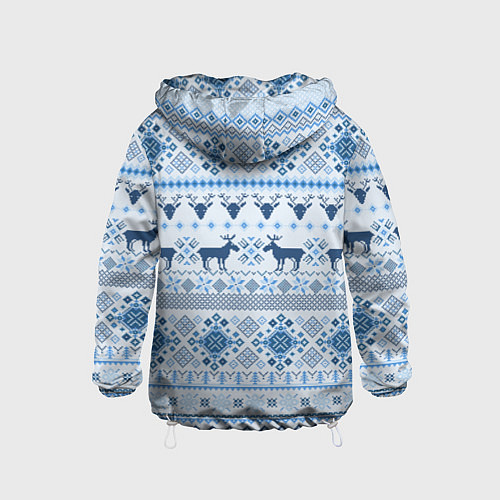 Детская ветровка Blue sweater with reindeer / 3D-Белый – фото 2