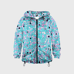Детская ветровка Мозаика розово-голубая