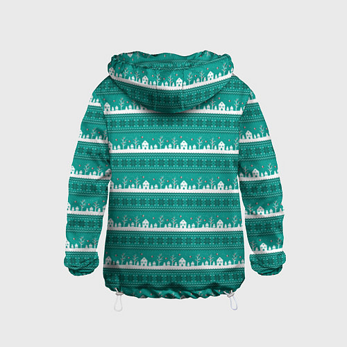 Детская ветровка Зеленый зимний пейзаж / 3D-Белый – фото 2