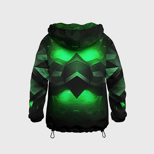 Детская ветровка Абстрактное царство зелени / 3D-Черный – фото 2