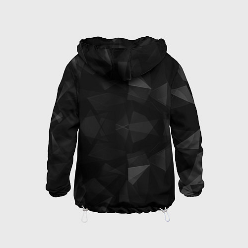 Детская ветровка Красный дракон на полигональном черном фоне / 3D-Белый – фото 2