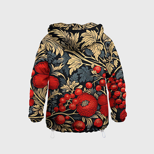 Детская ветровка Новогодние ягодки и узоры / 3D-Белый – фото 2