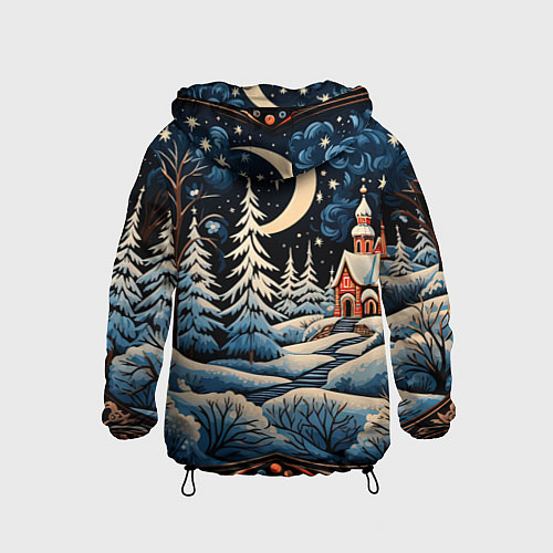 Детская ветровка Морозное утро / 3D-Черный – фото 2