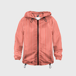 Детская ветровка Красно-белая вертикальная полоса