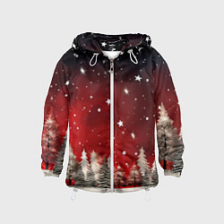 Детская ветровка Морозное утро в деревне