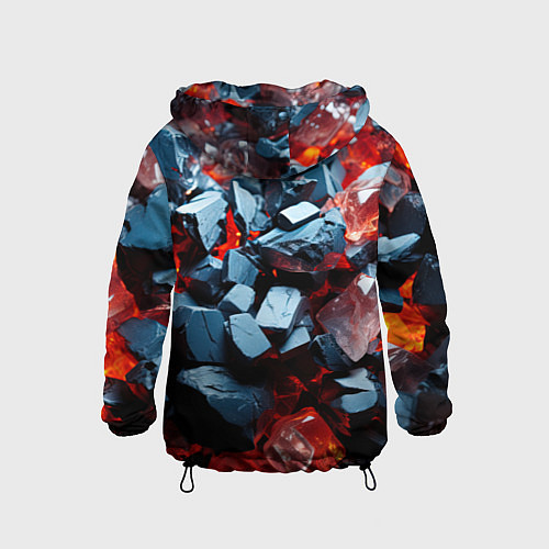 Детская ветровка Янтарные камни асбтракция / 3D-Черный – фото 2