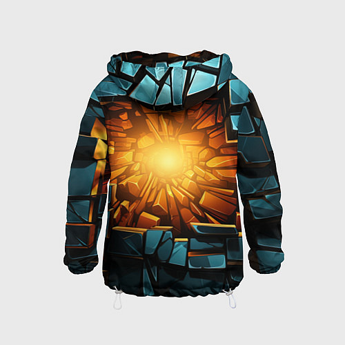 Детская ветровка Геометрическая огненная яма иллюзия / 3D-Белый – фото 2