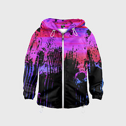 Детская ветровка Розово синий сочный гранж