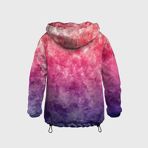 Детская ветровка Абстракция - сине-красные облака / 3D-Черный – фото 2