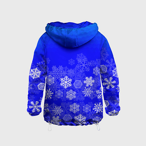 Детская ветровка Снежинки на синем / 3D-Белый – фото 2