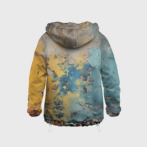 Детская ветровка Гранжевая стена с краской / 3D-Белый – фото 2