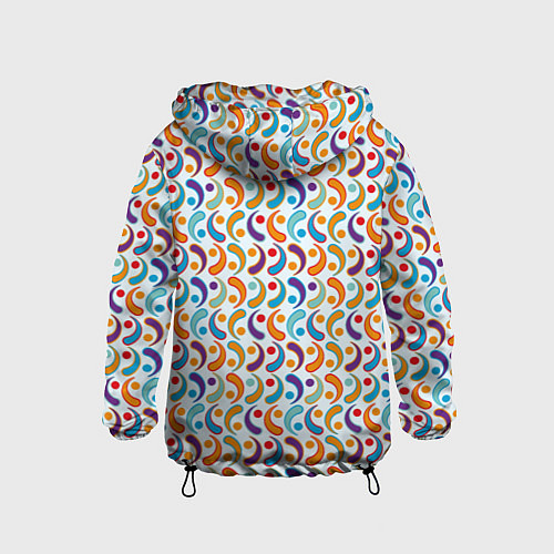 Детская ветровка Паттерн из симметричных фигур / 3D-Черный – фото 2