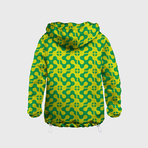 Детская ветровка Паттерн из трансформированных геометрических фигур / 3D-Белый – фото 2