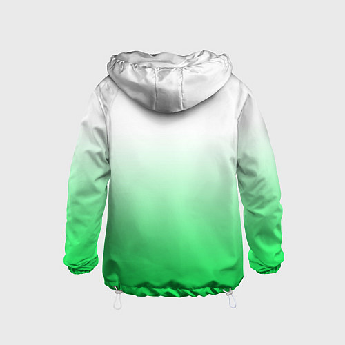 Детская ветровка Градиент бело-зелёный / 3D-Белый – фото 2