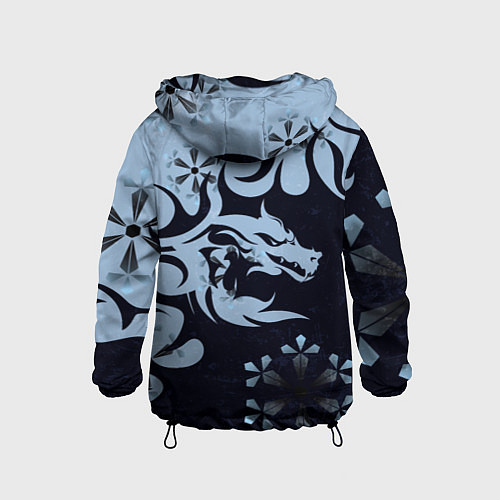 Детская ветровка Дракон со снежинками / 3D-Черный – фото 2