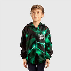 Ветровка с капюшоном детская GTA6 разлом плит, цвет: 3D-черный — фото 2