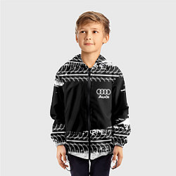 Ветровка с капюшоном детская Audi sportcolor, цвет: 3D-черный — фото 2
