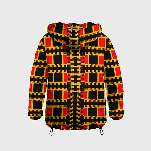 Детская ветровка Королевские квадраты / 3D-Черный – фото 2