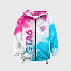 Детская ветровка GTA6 neon gradient style вертикально