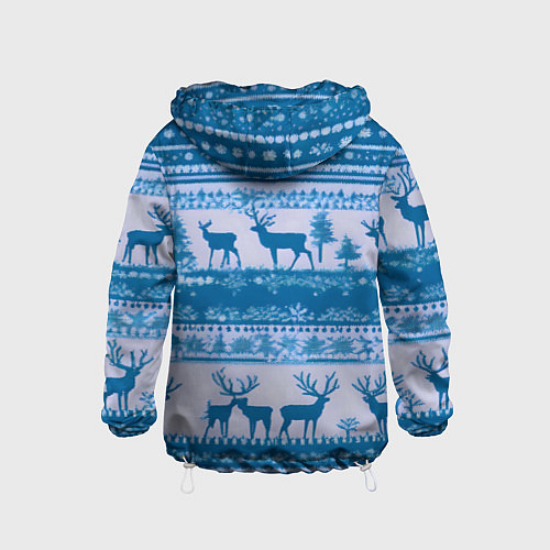 Детская ветровка Синие олени / 3D-Белый – фото 2