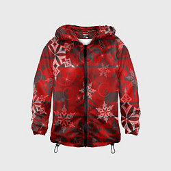 Детская ветровка Рождественские узоры снежинки