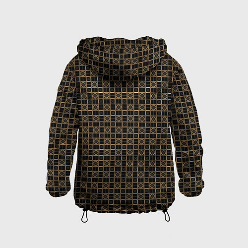 Детская ветровка Тёмно-коричневый паттерн / 3D-Черный – фото 2
