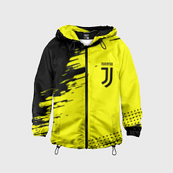 Ветровка с капюшоном детская Juventus спортивные краски, цвет: 3D-черный