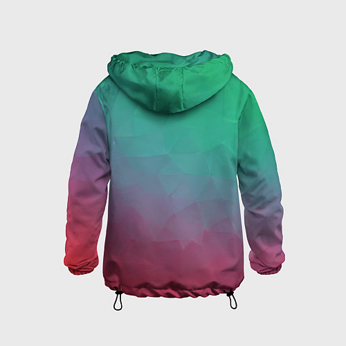 Детская ветровка Цветной градиент - нейросеть / 3D-Черный – фото 2