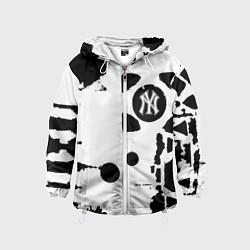 Ветровка с капюшоном детская New York yankees - baseball team pattern, цвет: 3D-белый