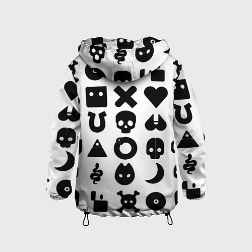 Детская ветровка Love death robots pattern white / 3D-Черный – фото 2