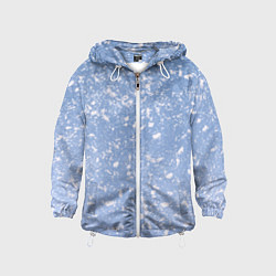 Детская ветровка Белые хлопья на голубом фоне