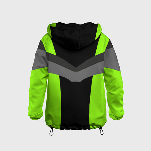 Детская ветровка Спортивный и зелёный / 3D-Черный – фото 2