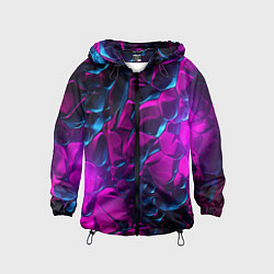 Детская ветровка Кислотная яркая абстракция в камуфляжном стиле фио