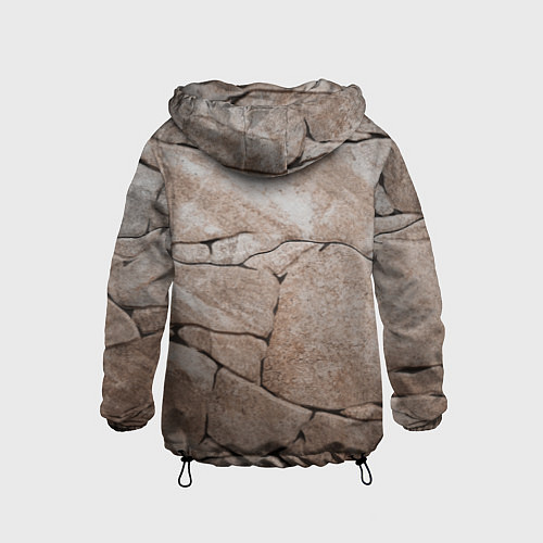 Детская ветровка Текстура бежевый горный камень / 3D-Черный – фото 2