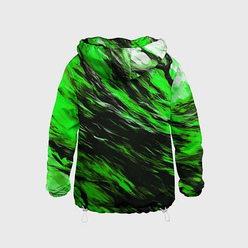 Детская ветровка Чёрная и зелёная буря / 3D-Белый – фото 2